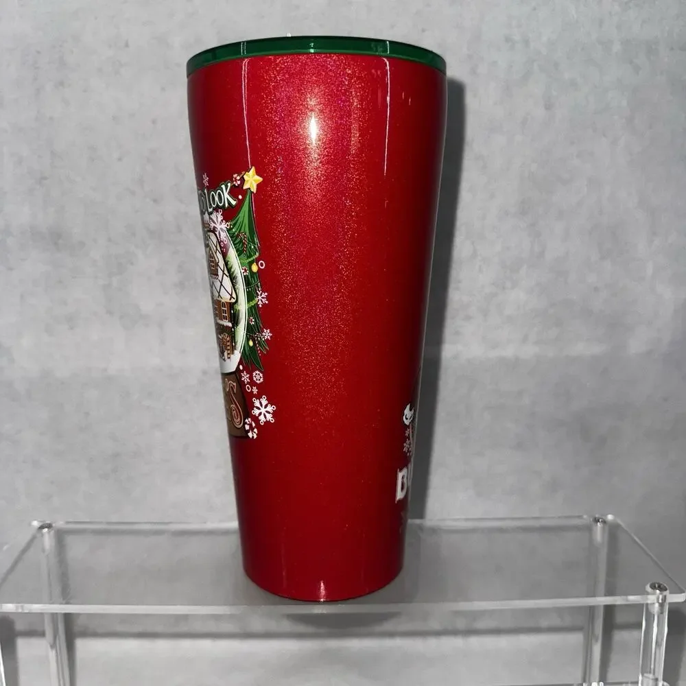 EUC Buc-ee's 2023 32oz Holiday Tumbler Christmas Yukon Outfitters Red Glitter